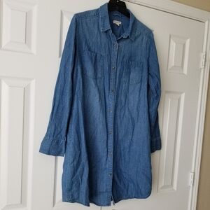Blue Denim Shirt Dress